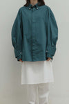 CHENPENG Green Folded Sleeve Shirt CP20AWT001